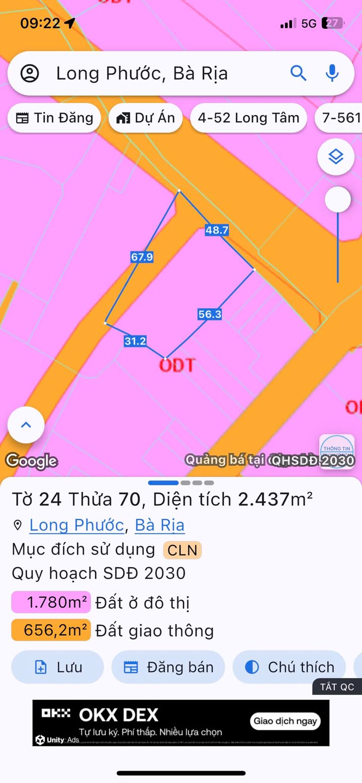 Đất nền 2400m² Long Phước giá 6 tỷ - Tiềm năng đầu tư vượt trội!