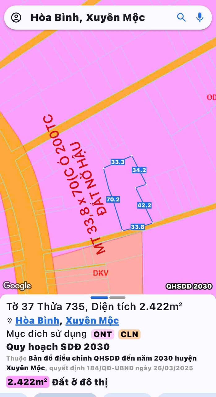 Đất nền đẹp Phước Bửu 2366m² giá 4.5 tỷ - Đầu tư sinh lời ngay!