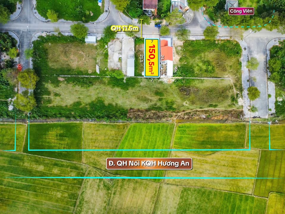 Đất mặt tiền đường số 2, phường Hương An, 150.5m² giá 2.3 tỷ - Cạnh công viên thoáng mát!