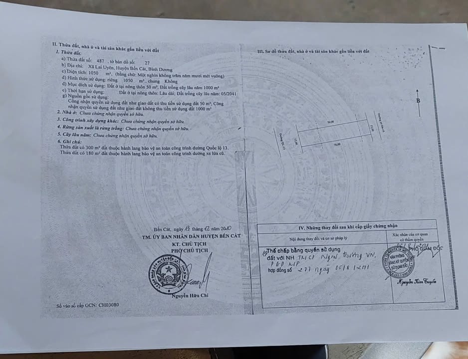 FrontHouse Quốc lộ 13, Bàu Bàng 1050m² giá 10.5 tỷ - Đầu tư sinh lời ngay!