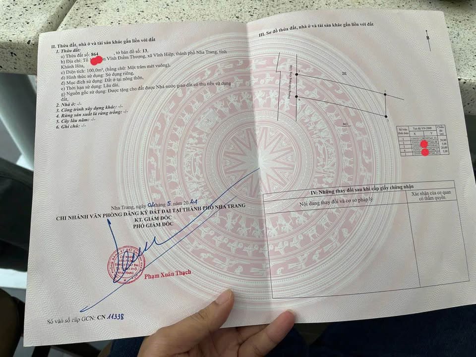 Đất thổ cư Vĩnh Điềm Thượng, Nha Trang 100m² giá 2.2 tỷ - Vị trí đẹp, giao thông thuận lợi!