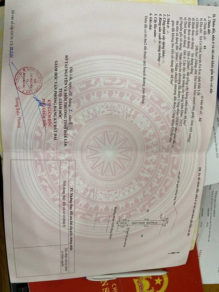 Đất nền xã Cư Huê, Huyện Ea Kar 500m² giá 800 triệu - Cơ hội đầu tư hấp dẫn!