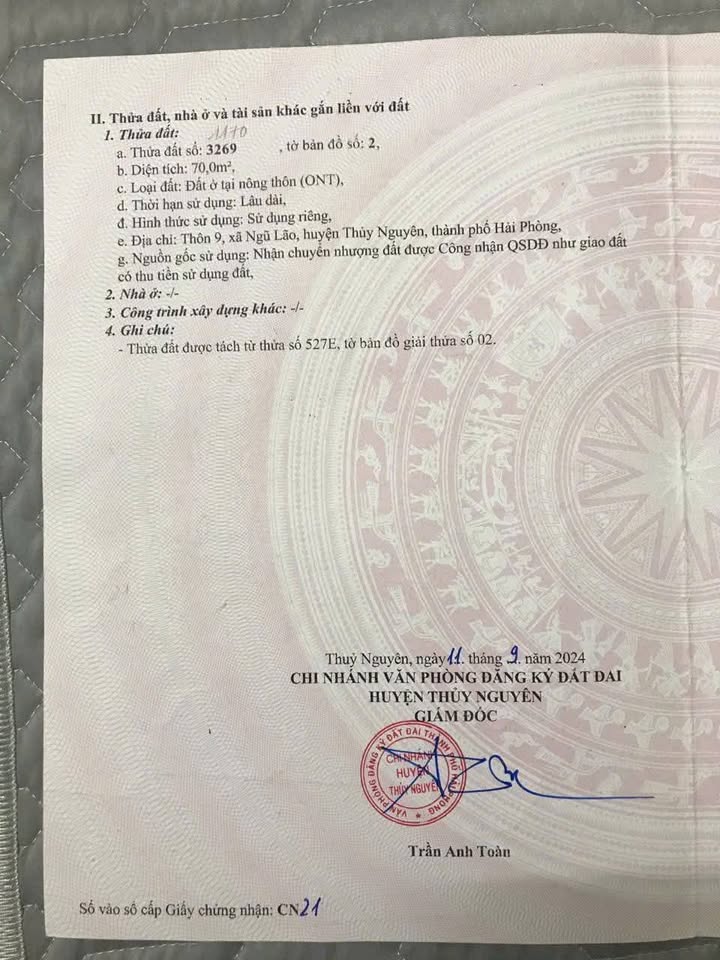 Đất nền tại TDP 9, Phường Hoàng Văn Thụ, Hải Phòng 70m² giá 1.5 tỷ - Đường thông ô tô rộng rãi!