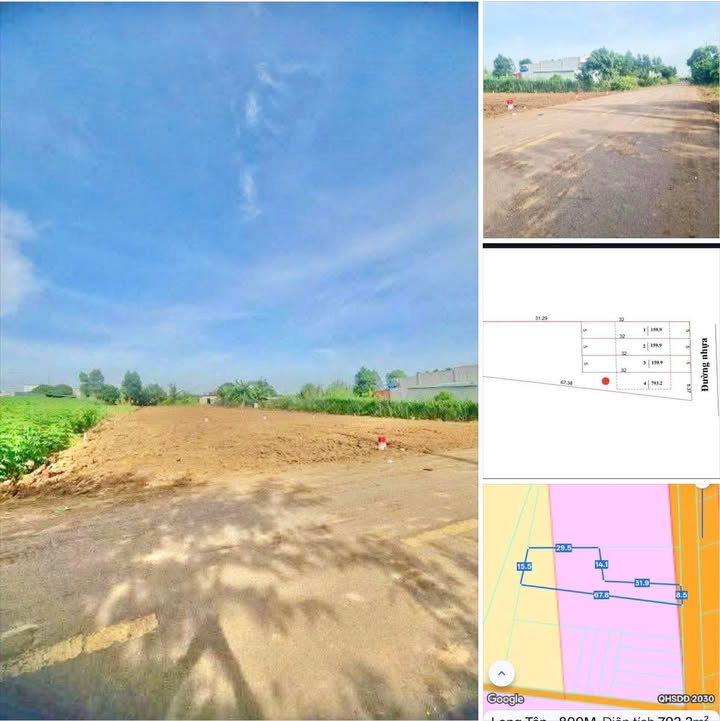 Đất thổ cư 800m² tại Long Tân, Huyện Long Đất - Giá chỉ 1.17 tỷ!
