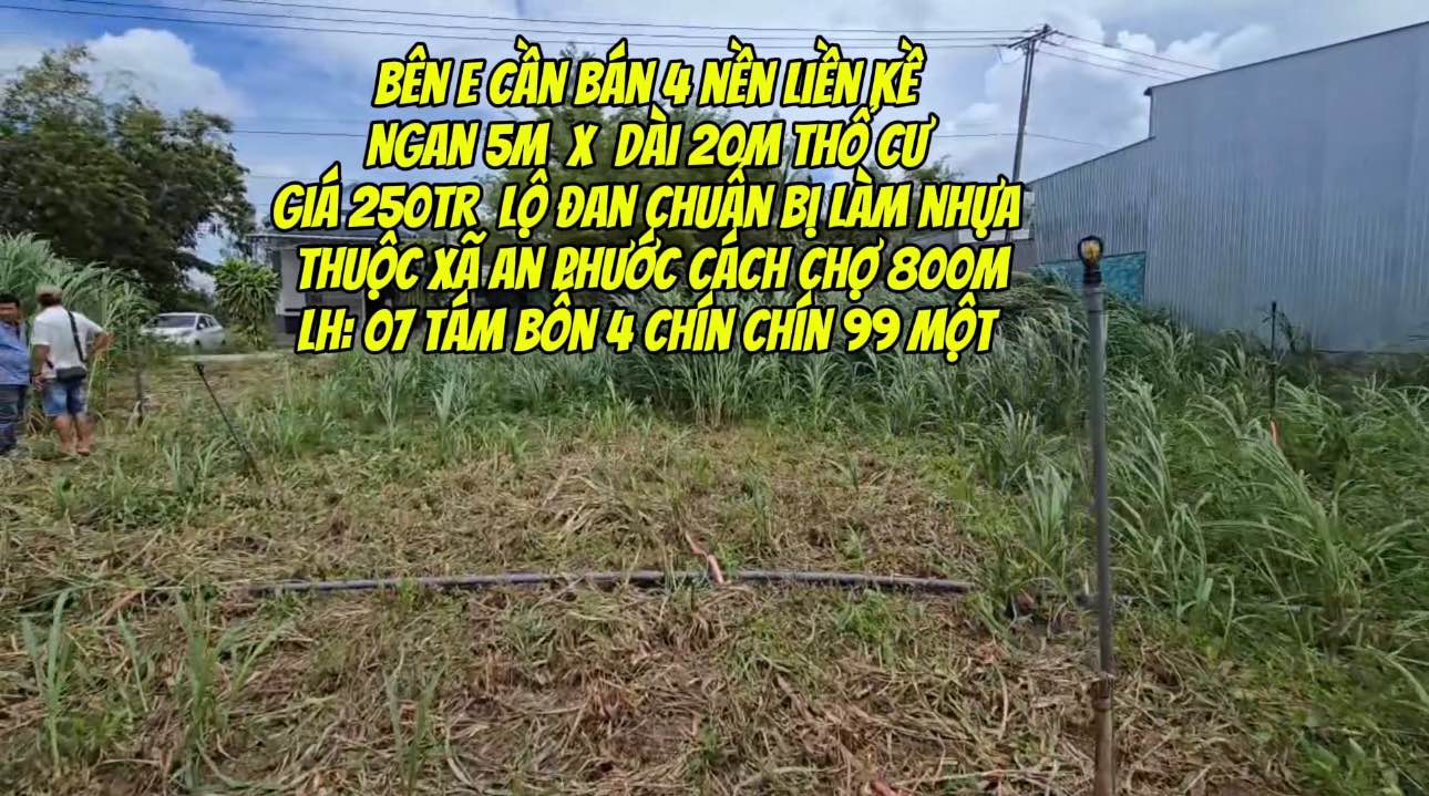 Đất nền An Phước, Tân Hồng 300m² giá 750 triệu - Cơ hội đầu tư tuyệt vời!