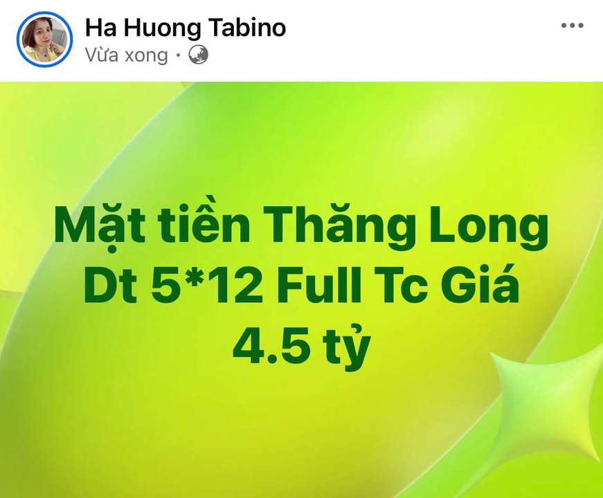 Nhà mặt tiền Thăng Long Buôn Ma Thuột 60m² giá 4.5 tỷ - Đầu tư sinh lời ngay!