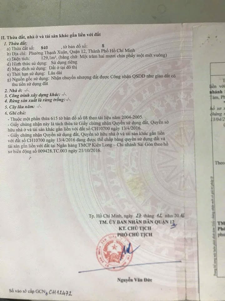 Đất Thạnh Xuân 52 Quận 12 129m² giá 4.5 tỷ - Lô góc đẹp, ô tô vào tận nơi!