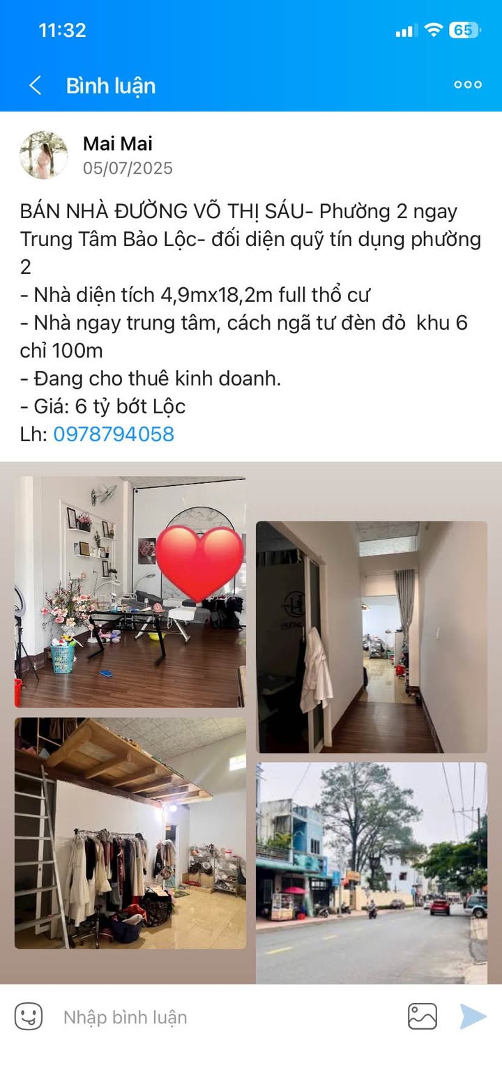Bán nhà FrontHouse đường Võ Thị Sáu, Bảo Lộc 89m² - Đầu tư sinh lời ngay trung tâm!