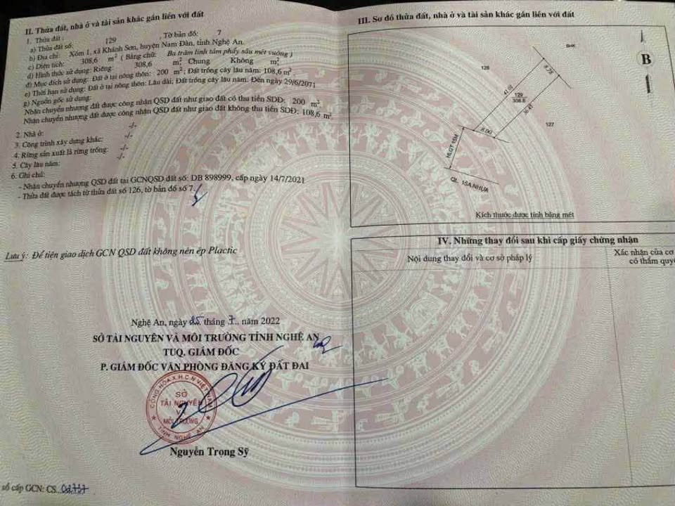 FrontHouse Quốc Lộ Quỳnh Lưu 308m² giá 1 tỷ - Vị trí đắc địa để đầu tư!