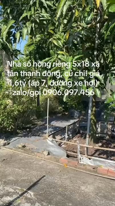 Nhà 2 Phòng Ngủ Tại Ấp 7, Xã Tân Thạnh Đông, Củ Chi - Sổ Hồng Riêng - Giá 1.6 Tỷ