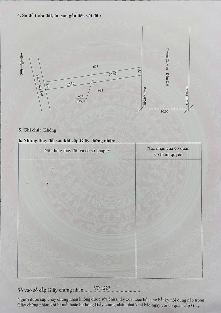 Đất nền mặt tiền đường 3/2, TP Cà Mau, 620m² - Đầu tư sinh lời hấp dẫn!