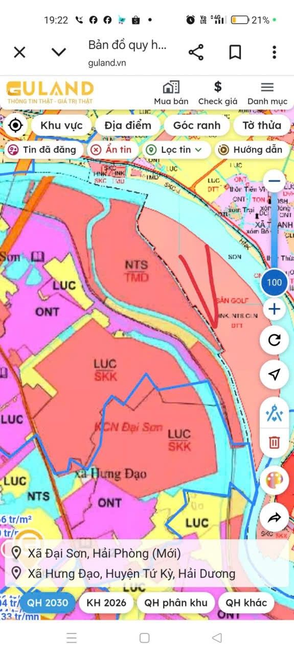 Đất thổ cư 1000m² xã Đại Sơn, Tứ Kỳ - Vị trí đắc địa gần khu công nghiệp!