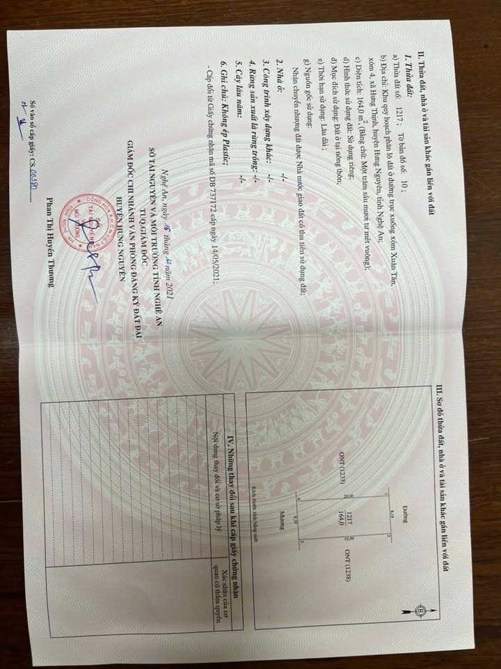 Đất kinh doanh mặt tiền đường Liên Xã Vinh Tân 164m² - Cơ hội đầu tư tuyệt vời!