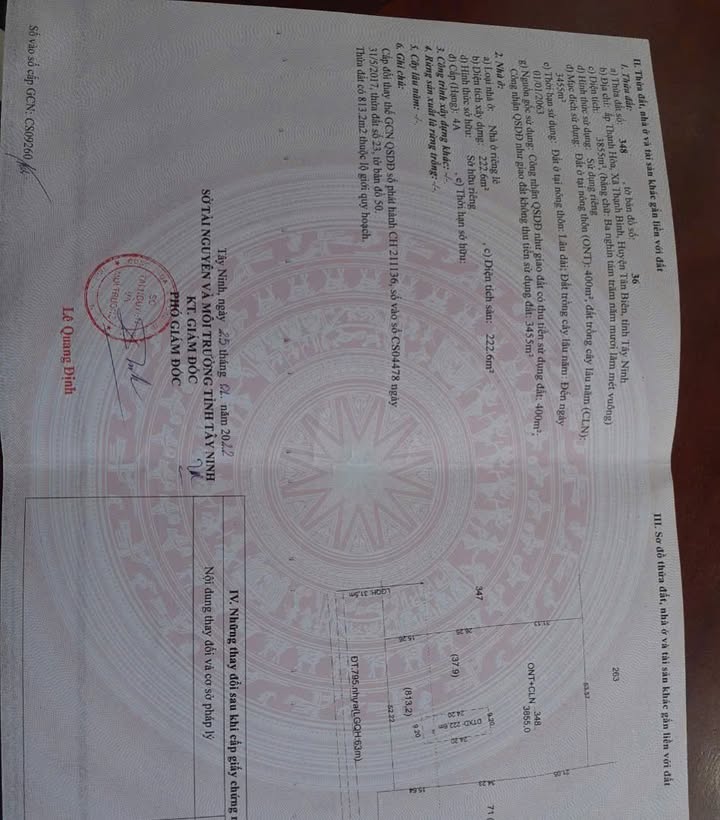 Đất nền Tân Biên Tây Ninh 3640m² giá chỉ 135 triệu - Sổ đỏ chính chủ!