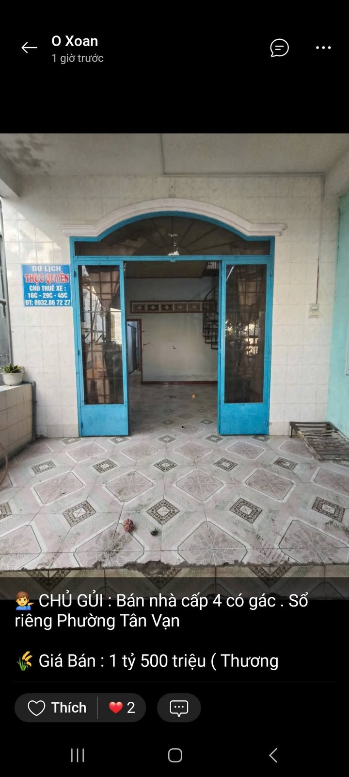 Nhà cấp 4 Phường Tân Vạn 42m² giá 1.5 tỷ - Thương lượng ngay!