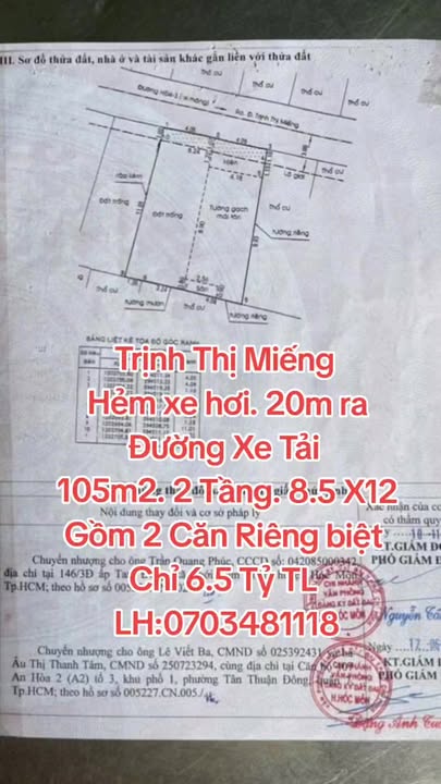 Nhà riêng Thới Tam Thôn, Hóc Môn 105m² giá 6.5 tỷ - Đầu tư sinh lời ngay!