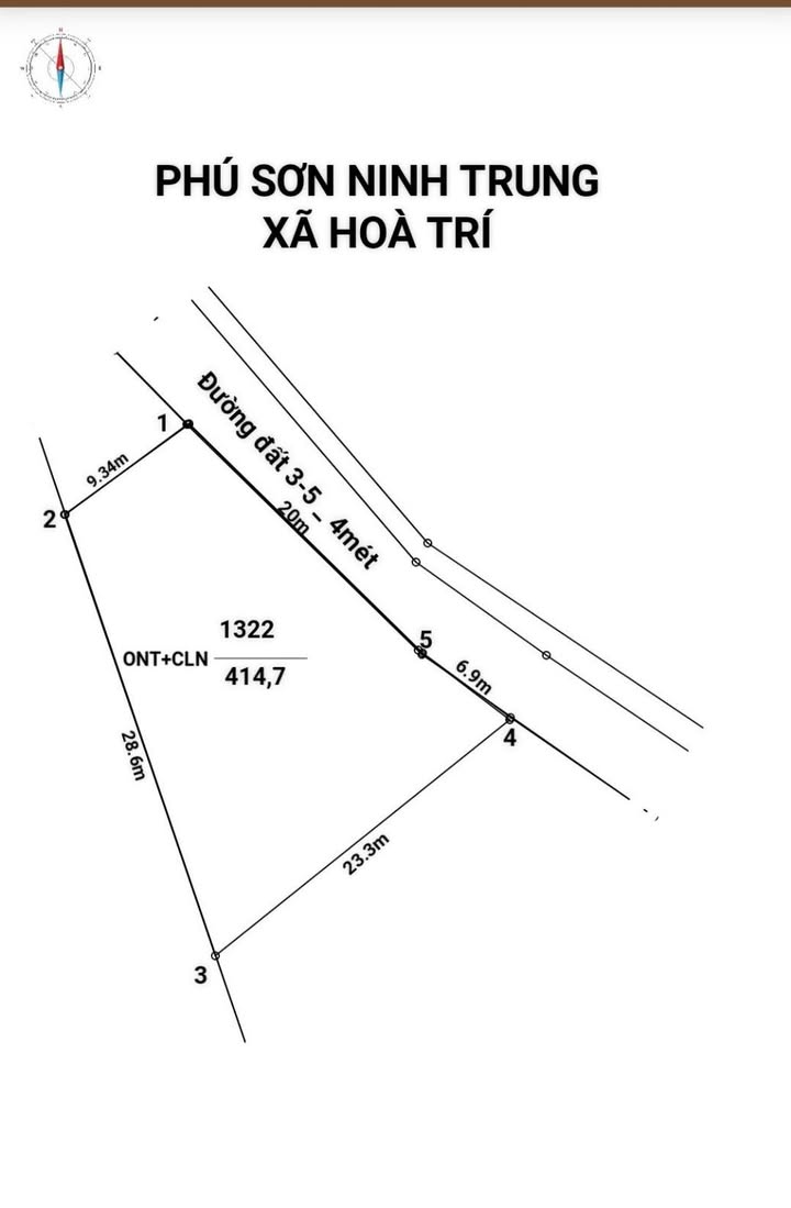 Đất nền Ninh Trung, Ninh Hòa 414m² giá 800 triệu - Cơ hội đầu tư sinh lời!