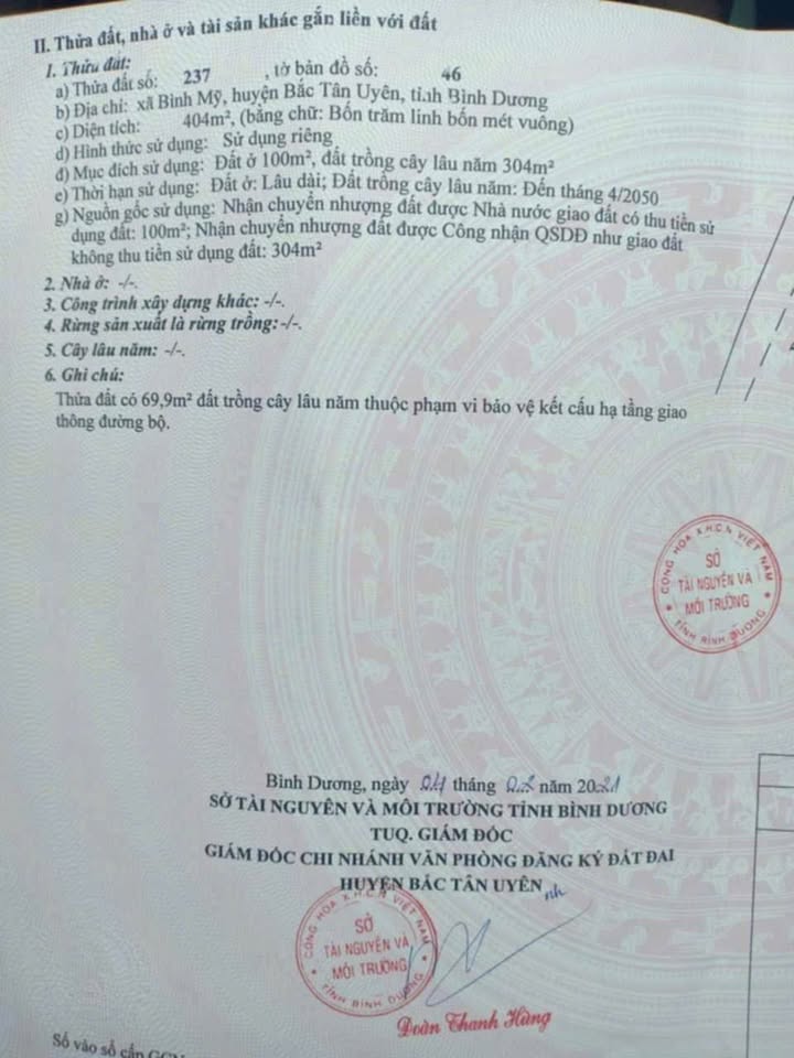 Đất Mặt Tiền DT742, Bình Mỹ, 404m² giá 3.6 tỷ - Đầu tư sinh lời ngay!