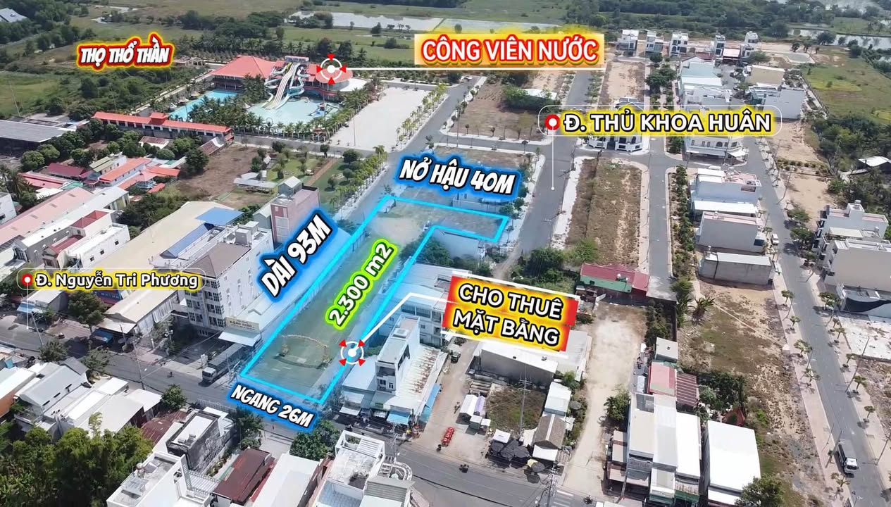 Mặt bằng cho thuê tại Châu Đốc, An Giang 2.300m² - Vị trí đắc địa 2 mặt tiền!