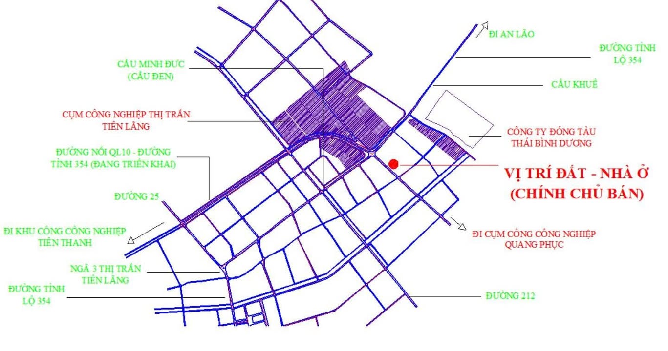 Đất + Nhà tại Thị Trấn Tiên Lãng, Hải Phòng 200m² - Sổ đỏ chính chủ!
