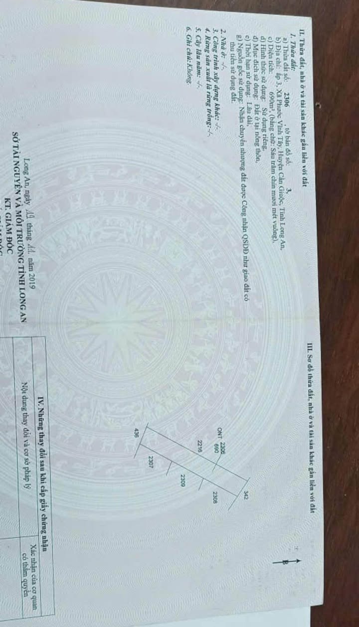 Đất nền 690m² tại Phước Vĩnh Tây, Giá 1.449 tỷ - Sổ đỏ chính chủ!