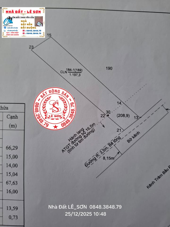 Đất nền Tân Hiệp B 1215m² giá 729 triệu - Đường ô tô vào tận nơi!