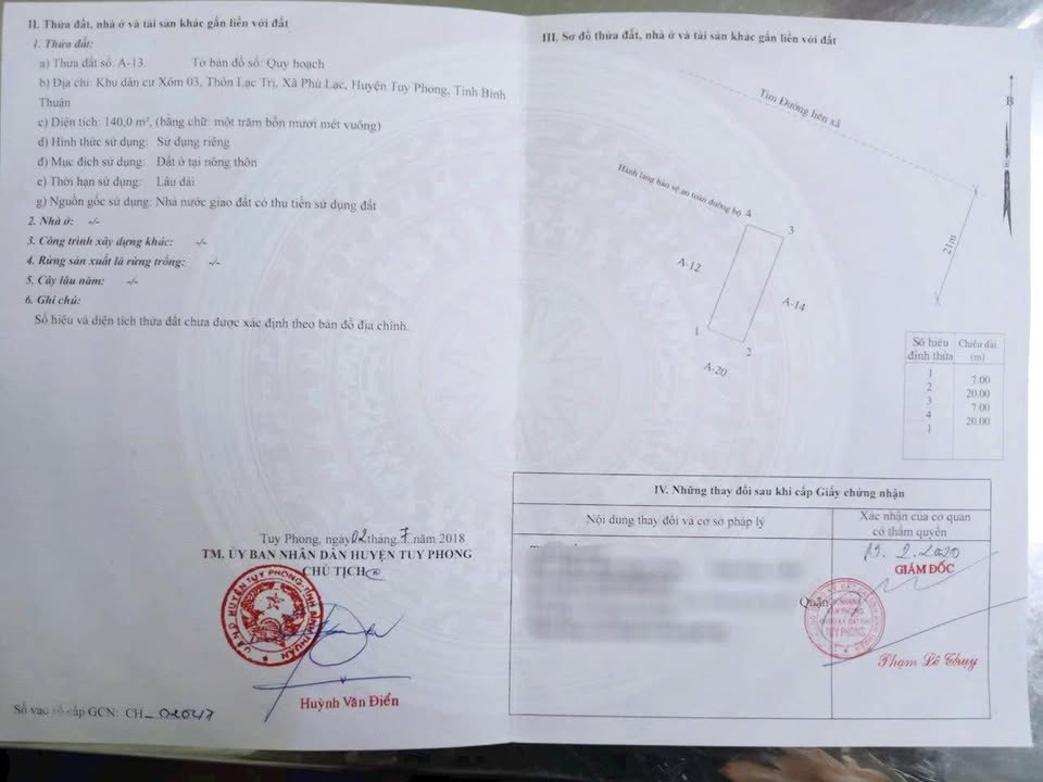 Đất nền đường nhựa liên xã La Gi 140m² giá 1 tỷ - Vị trí đắc địa gần Quốc Lộ 1A!