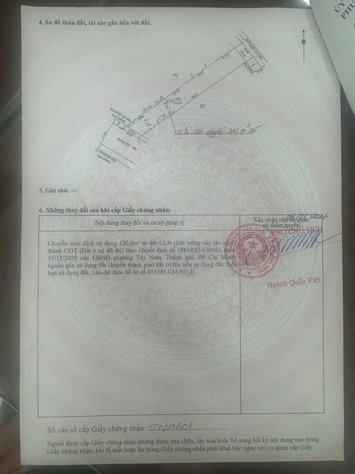 Đất thổ cư mặt tiền ĐH 609, An Tây 630m² giá 3 tỷ - Cơ hội đầu tư tuyệt vời!