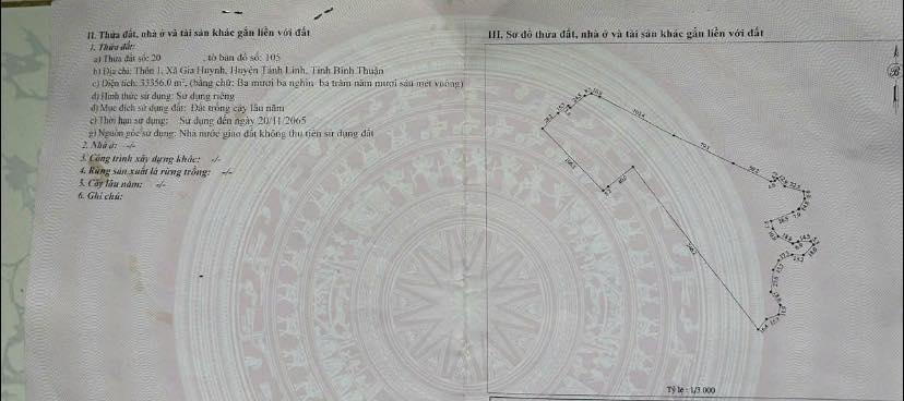 Đất Farm 3,3ha tại Suối Rao, Châu Đức, Bà Rịa - Vũng Tàu giá 2,838 tỷ - Sổ đỏ chính chủ!