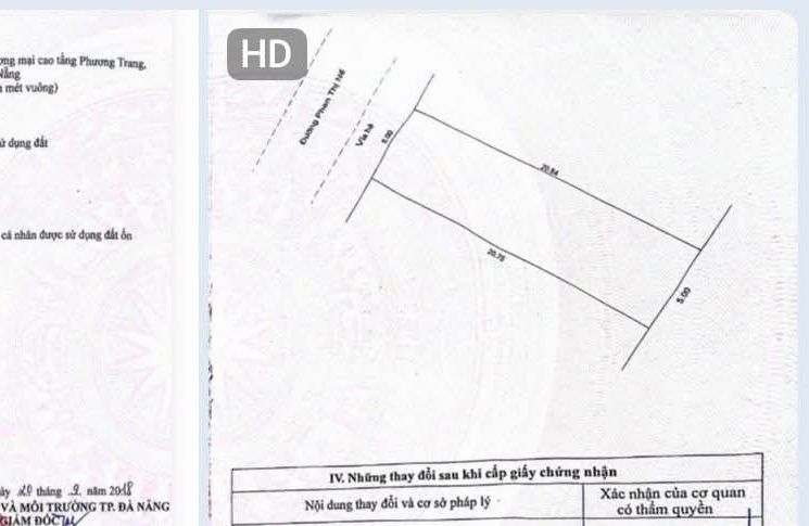 Đất gần biển Phan Thị Nể, Liên Chiểu 208m² giá 14.5 tỷ - Sổ hồng chính chủ