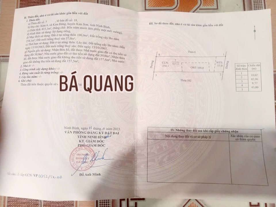 Đất nền Kim Đông, 409m² giá thỏa thuận - Cơ hội đầu tư tuyệt vời!