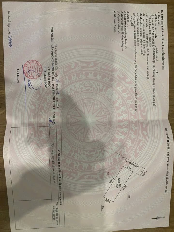 Đất nền Phố Thành Yên, 80m² giá 4 tỷ - Đối diện trung tâm công nghệ số