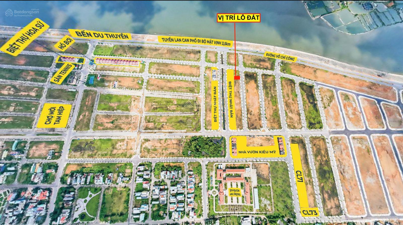 Cặp đất Đông Nam Vịnh An Hòa 288m² giá 4.2 tỷ - Đối lưng biệt thự Nhật Bản