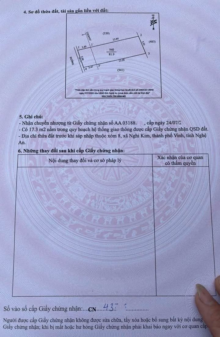 Đất Nghi Kim, Thành phố Vinh 82m² giá 1.8 tỷ - Mặt tiền rộng, vị trí đắc địa!