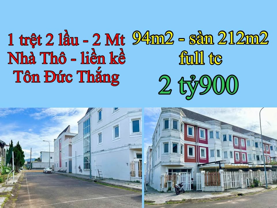Townhouse Bảo Lộc 93.9m² giá 2.9 tỷ - Căn góc 2 mặt tiền, thuận tiện di chuyển!