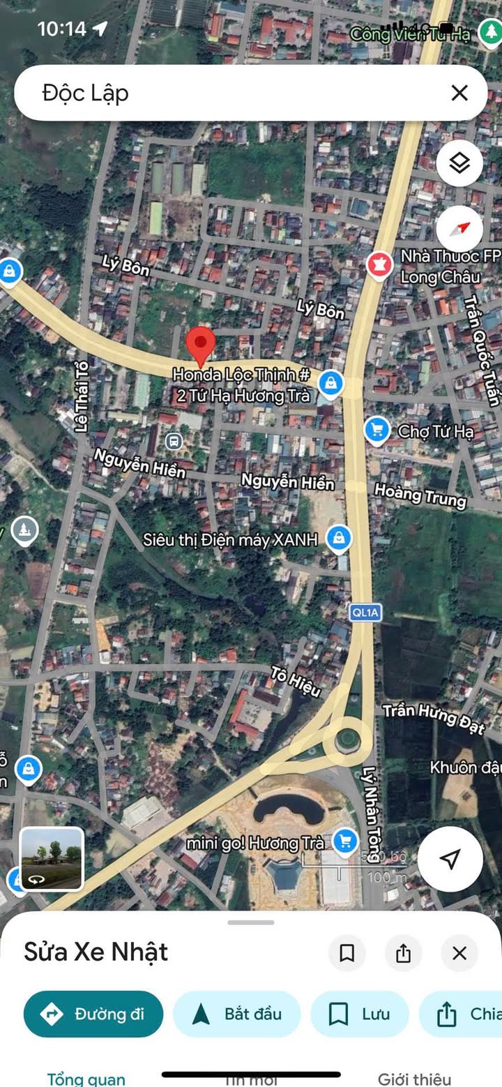 Bán mặt tiền đường Độc Lập Hương Trà 206m² giá 4,1 tỷ - Đầu tư sinh lời ngay!