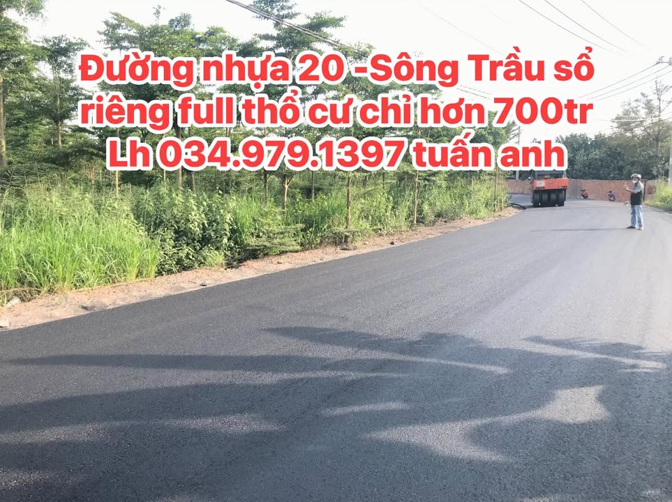 Đất thổ cư 110m² tại Ấp 3, Sông Trầu giá 700 triệu - Cơ hội đầu tư tuyệt vời!