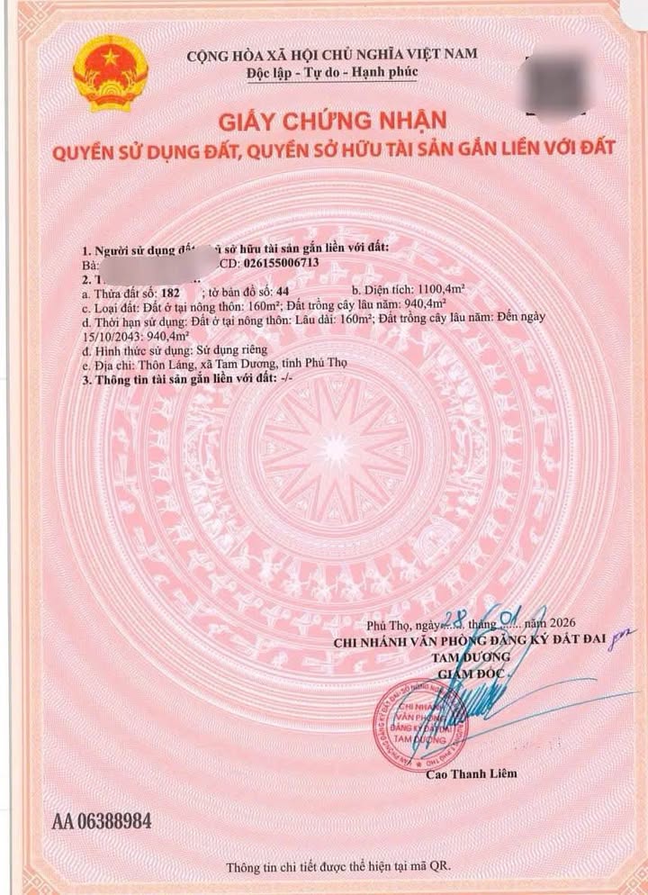 Đất thổ cư xã Đạo Tú 1100.4m² giá chỉ 3 tỷ - Đầu tư sinh lời ngay!