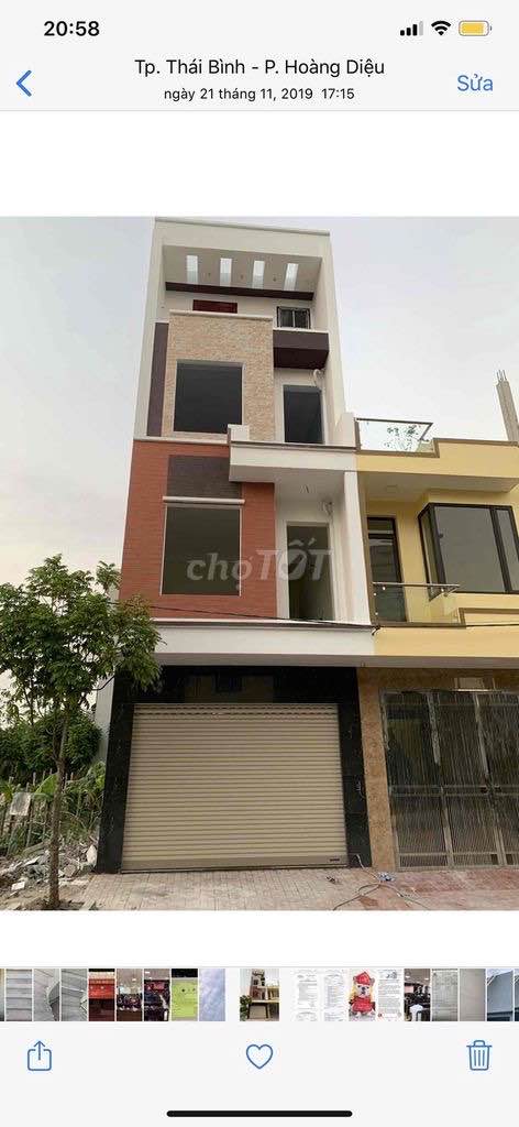 Nhà phố 4 tầng đường Contener, TP Thái Bình 72m² giá 5 tỷ - Thiết kế hiện đại, nội thất cao cấp!