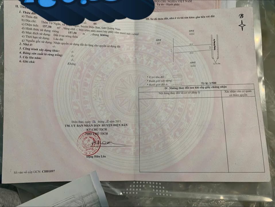 Đất nền Tứ Ngân, Điện Ngọc 165m² giá 2.05 tỷ - Cơ hội vàng đầu tư!