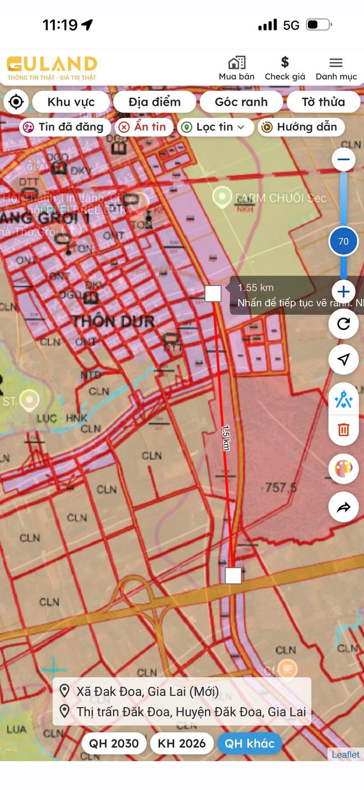 Đất nền Xã Glar, Huyện Đăk Đoa, 300m² giá chỉ 2 tỷ - Đầu tư cực kỳ tiềm năng!