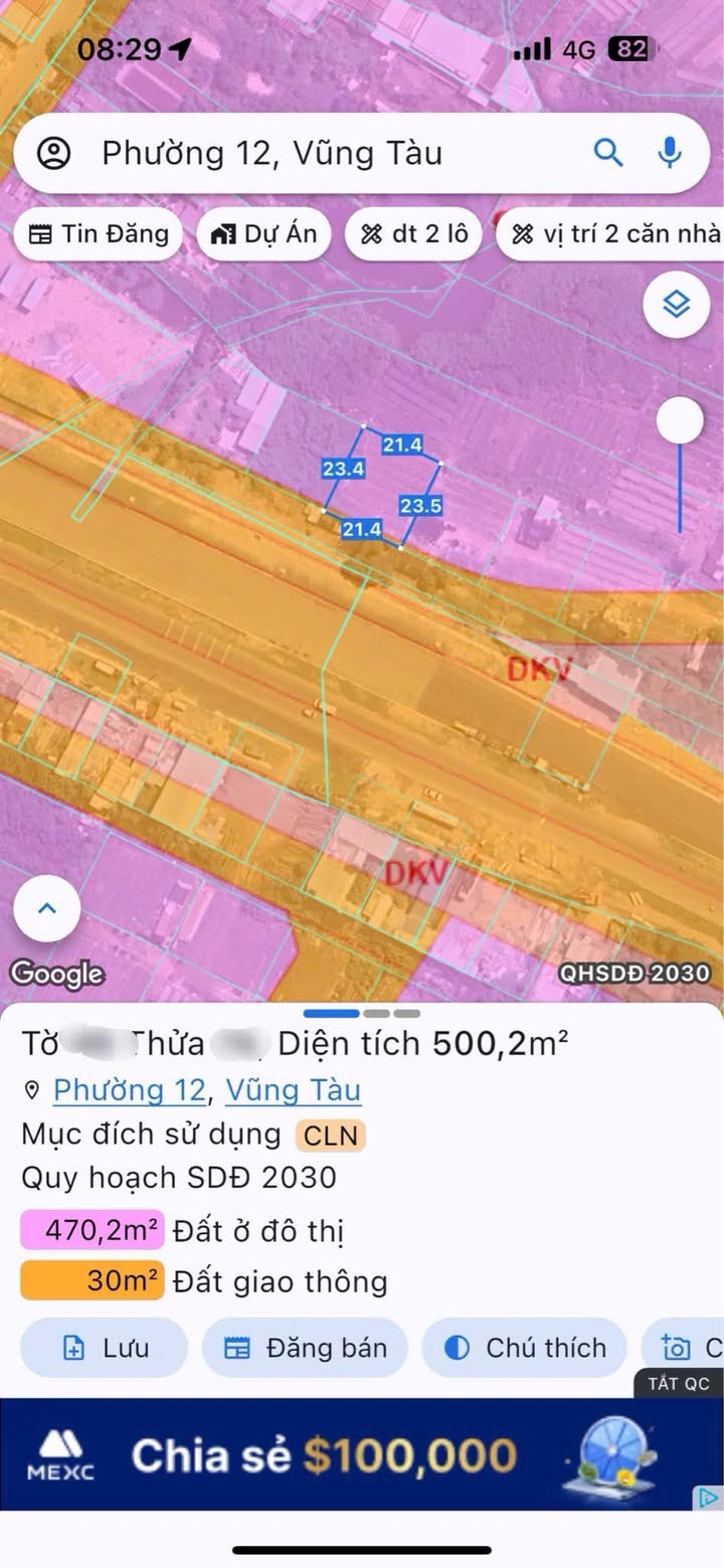 Đất mặt tiền ven biển Phước Thắng - 500m² giá 4.5 tỷ - Cơ hội đầu tư tuyệt vời!