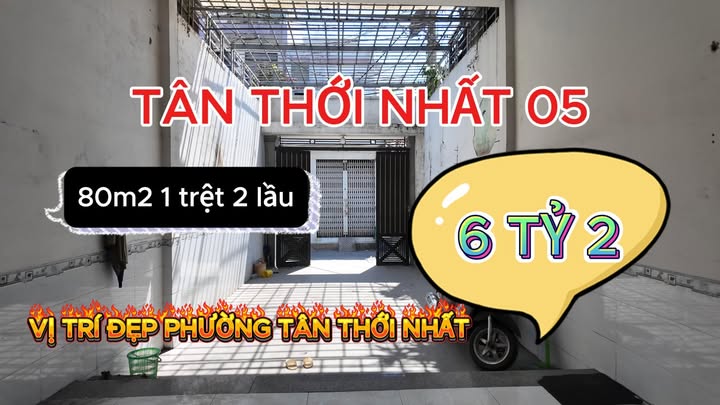Nhà phố Tân Thới Nhất, Quận 12 - 80m² giá 6.2 tỷ - Sổ hồng chính chủ