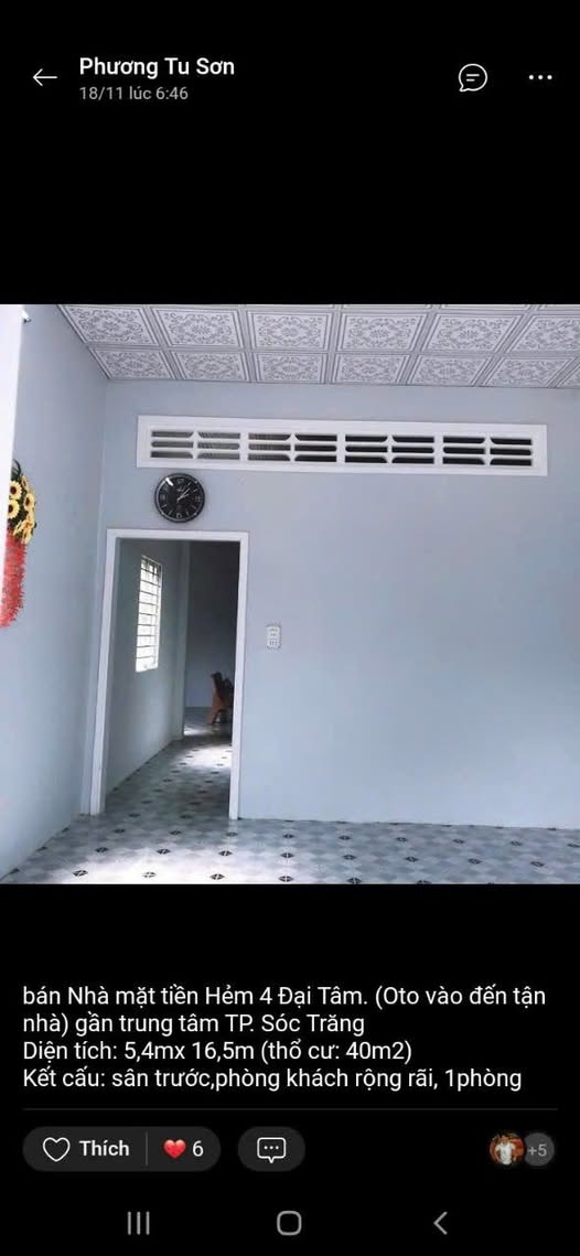 Nhà hẻm 4, Xã Đại Tâm, Huyện Mỹ Xuyên, 82m² giá 600 triệu - Cơ hội vàng cho nhà đầu tư!