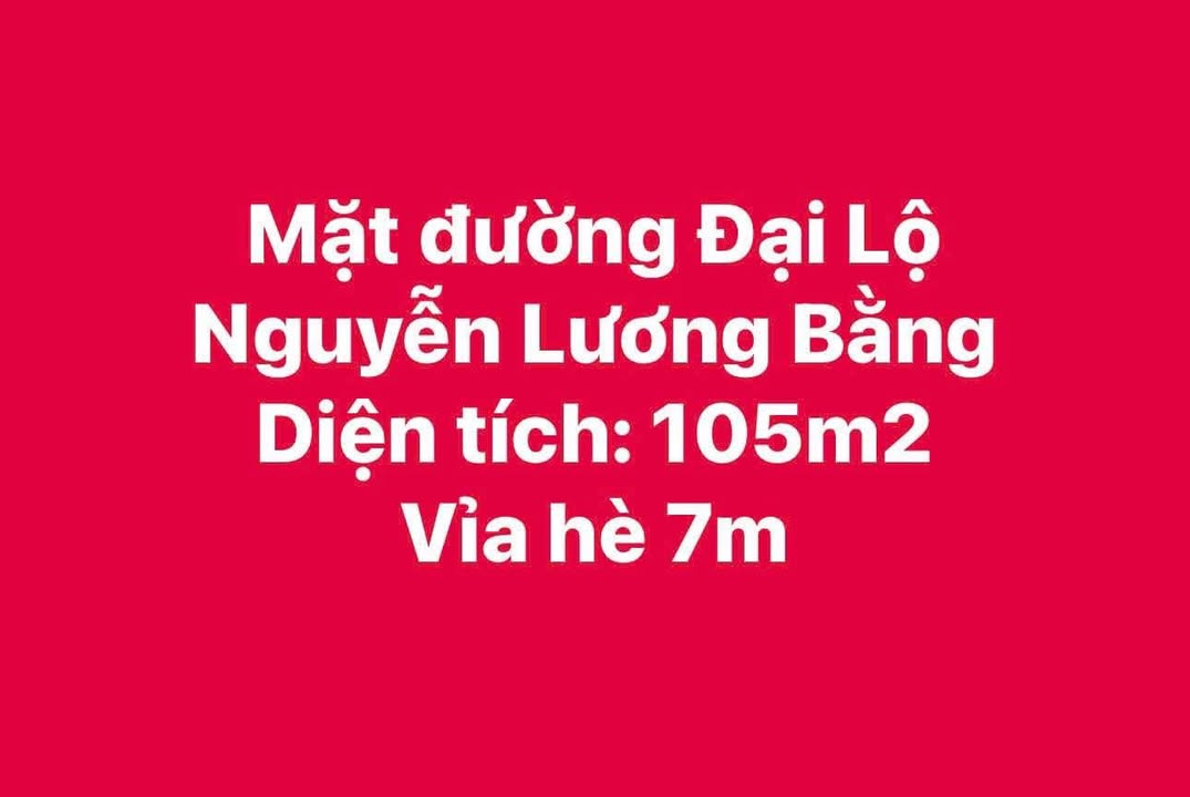 FrontHouse mặt tiền đại lộ Nguyễn Lương Bằng 105m² giá 8 tỷ - Kinh doanh thuận lợi!