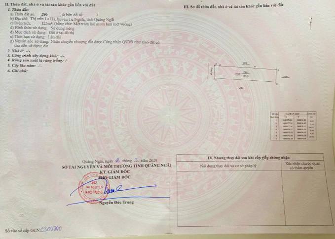 Đất ở Thị trấn La Hà, Tư Nghĩa 125m² giá chỉ 600 triệu - Đường bê tông xe tải thuận tiện!