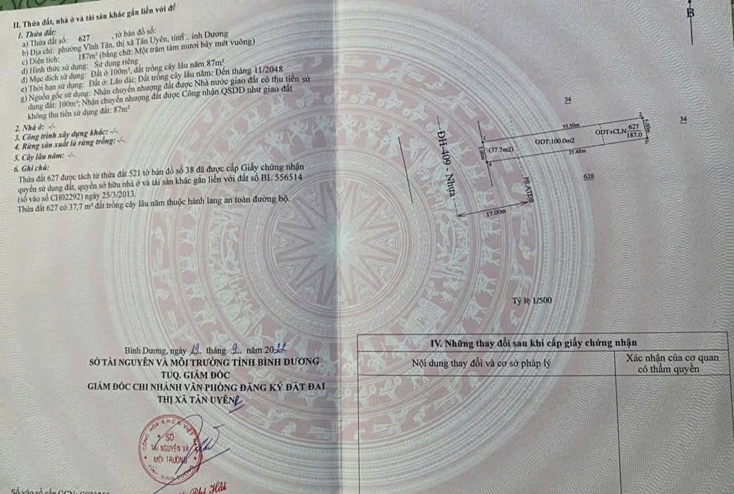 Đất nền mặt tiền đường DH 409, Vĩnh Tân, 187m², giá chỉ 2 tỷ - Đầu tư sinh lời ngay!