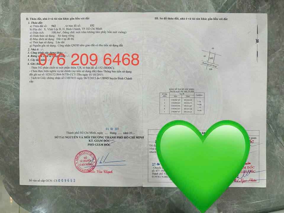 Đất thổ cư 112m² tại Vĩnh Lộc B, Bình Chánh - Giá 3.6 tỷ, chính chủ!