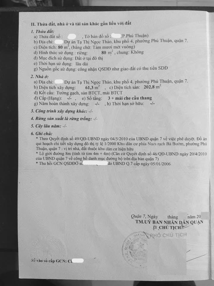 Nhà phố KDC Tạ Ngọc Thảo, Phú Mỹ, Quận 7 - Diện tích 80m² giá 13 tỷ - Sẵn sàng vào ở!