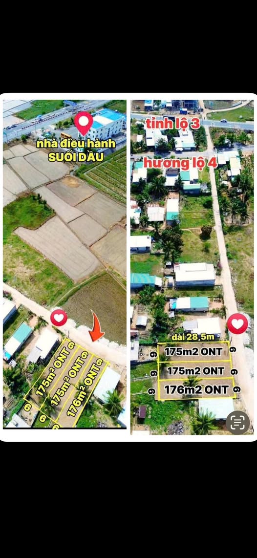 Đất thổ cư Suối Cát, Cam Lâm 175m² giá 1.05 tỷ - Tiềm năng đầu tư cao!